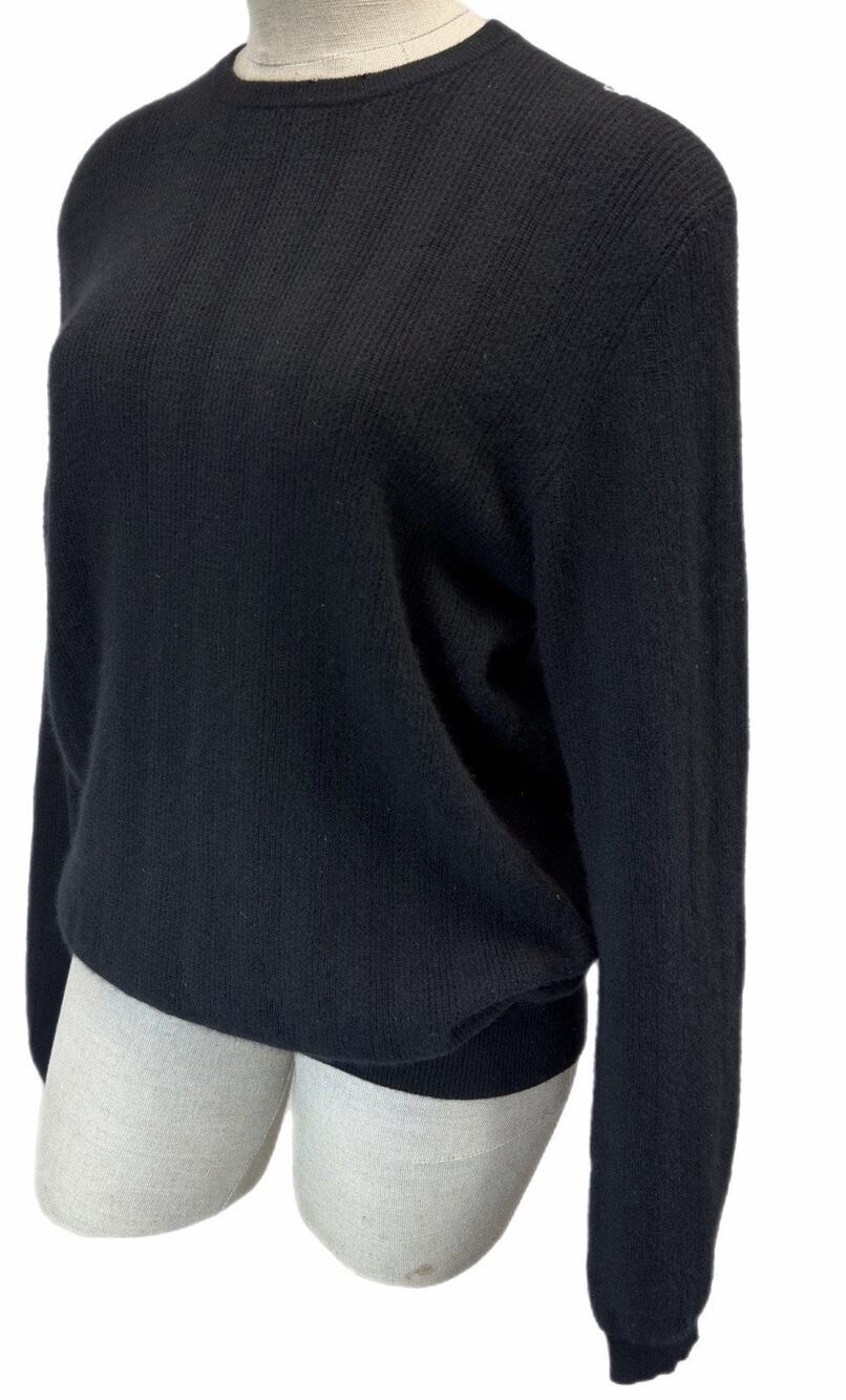 Mark Shale 100% Cashmere Black Crew Neck Knit Sweater Pullover Unisex 2XLT Tall
